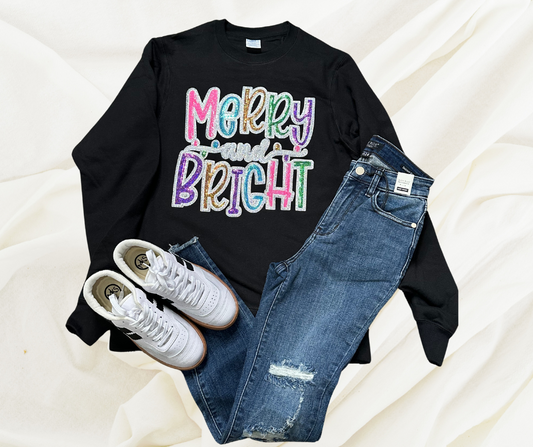 Merry & Bright Sequin Sweatshirt