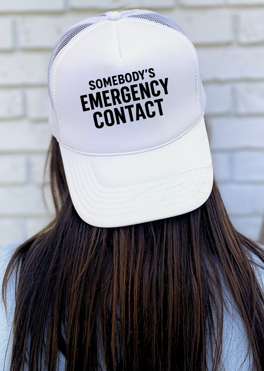 Emergency Contact Trucker Hat