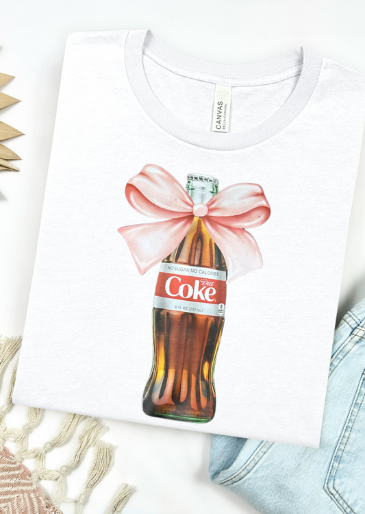 Girly Bow Drink Bella Canvas T-Shirt