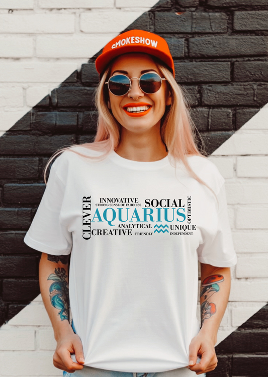 Aquarius Zodiac Tee – Creative, Clever & Unapologetically Unique