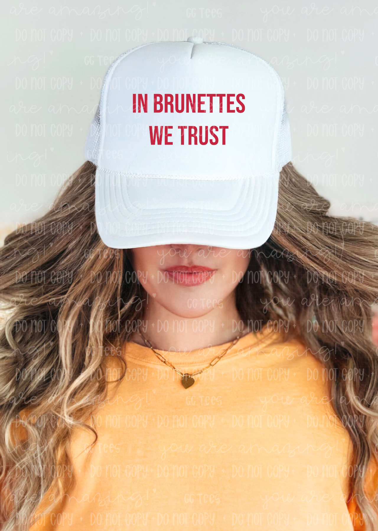 In Brunettes We Trust Trucker Hat