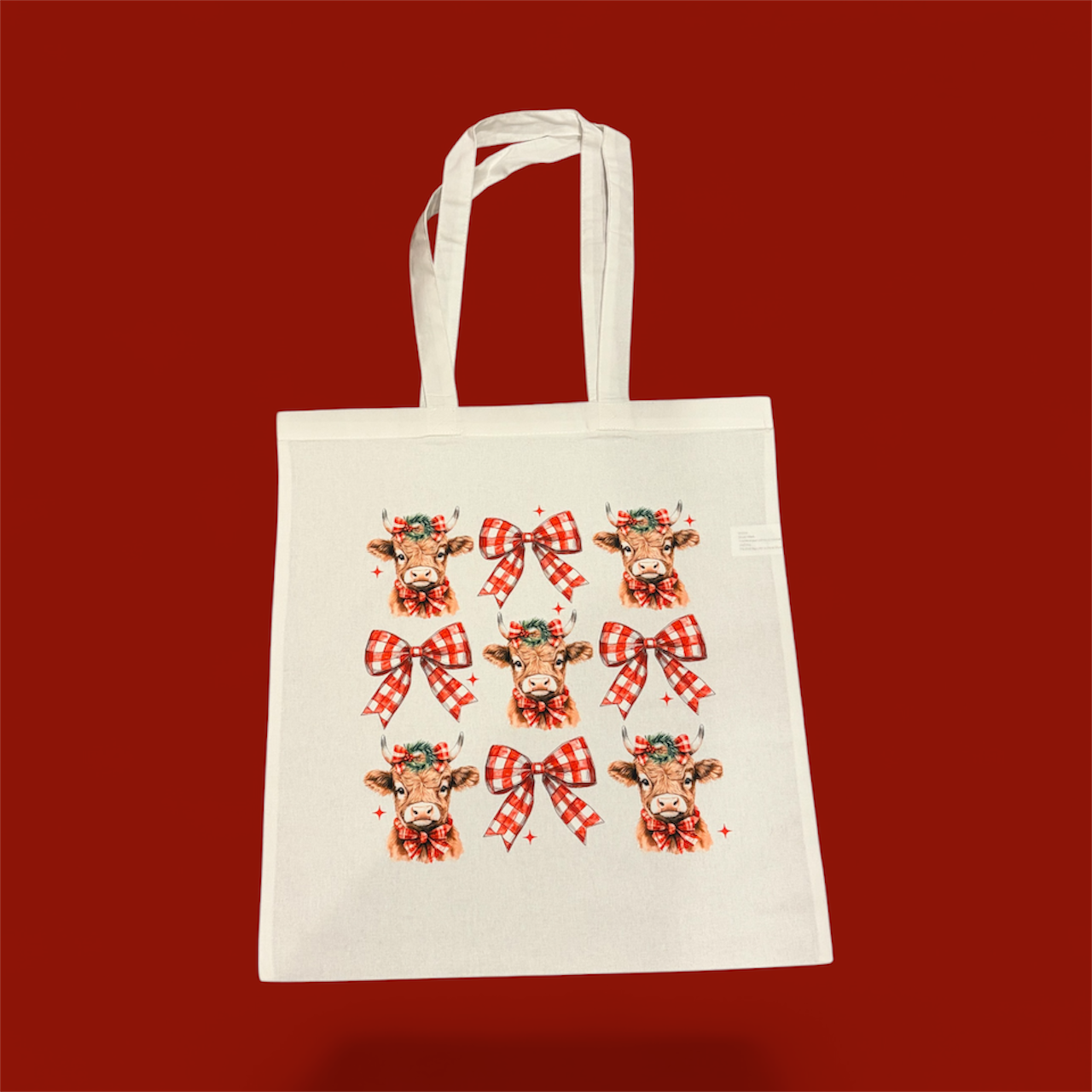 Highland Christmas Cow Tote Bag