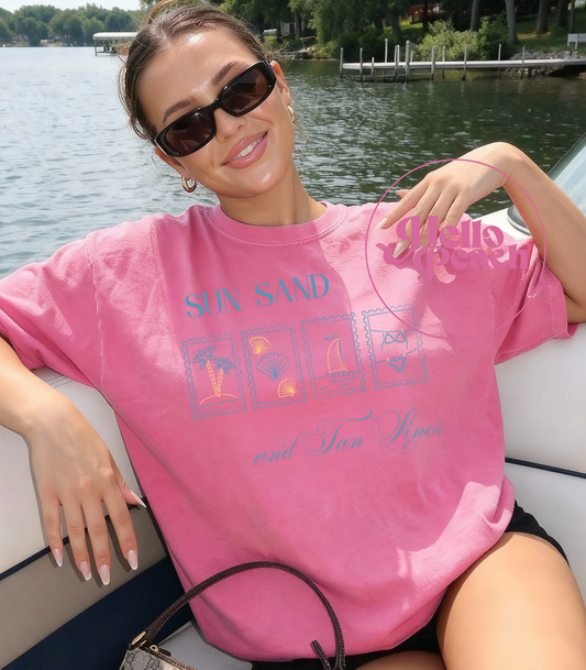 Sun Sand and Tan Lines Tee and Sweatshirt