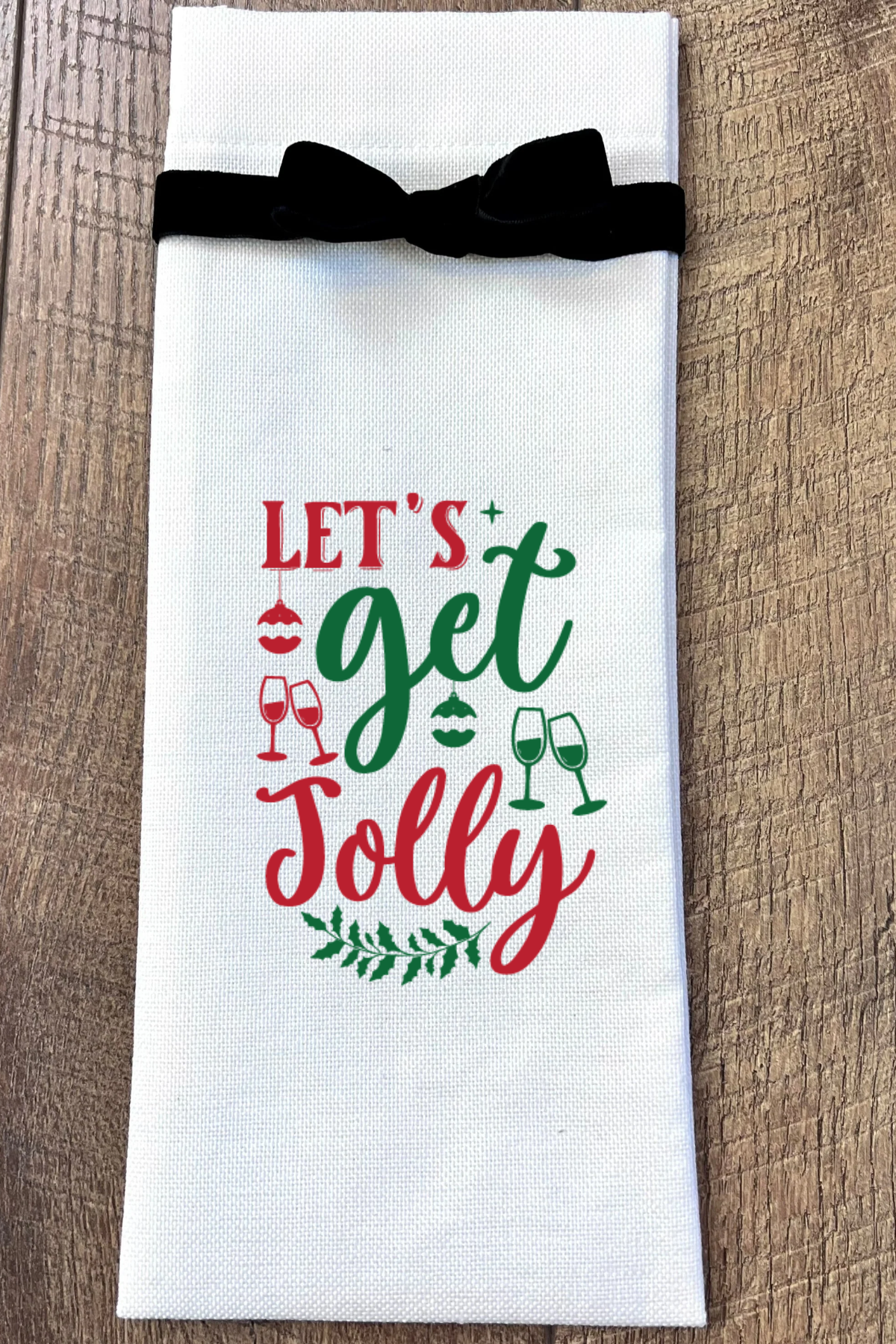Let's Get Jolly Wine Bag