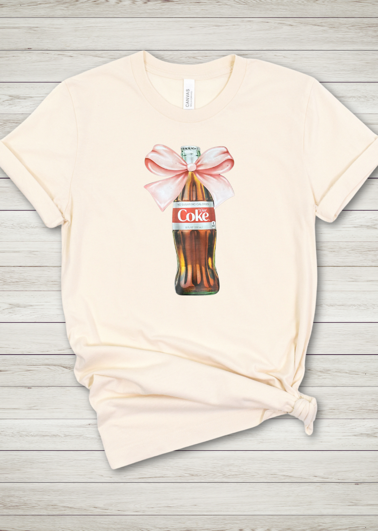 Girly Bow Drink Bella Canvas T-Shirt