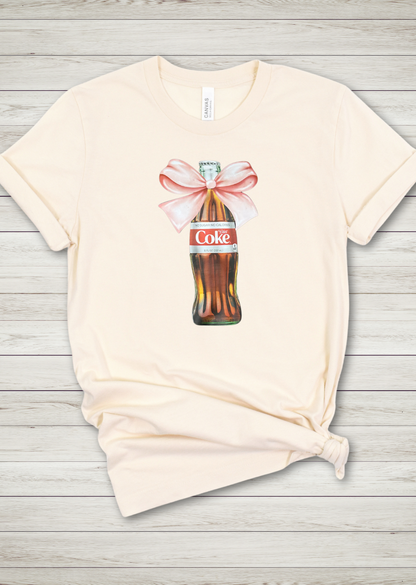 Girly Bow Drink Bella Canvas T-Shirt