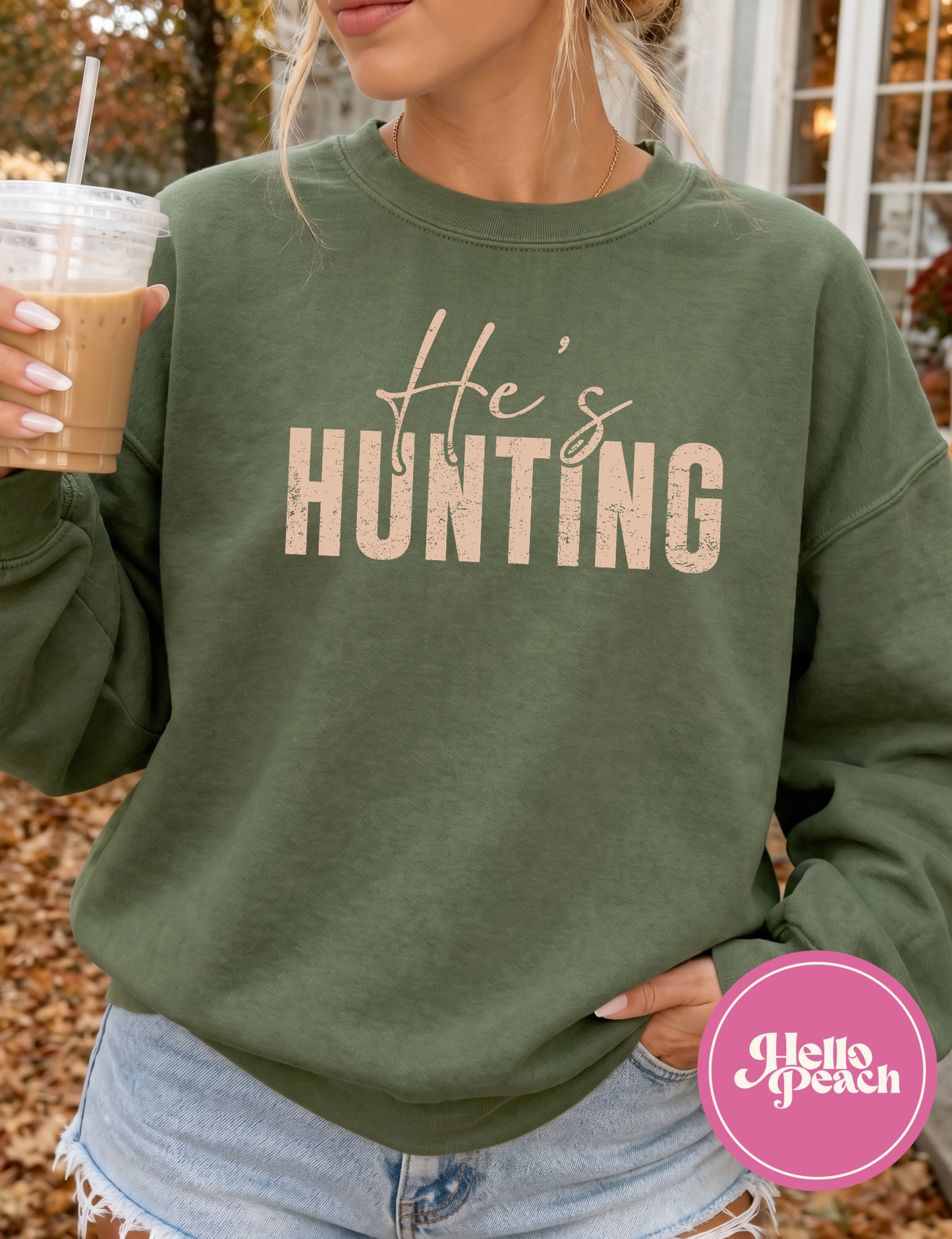 He's Hunting Crewneck