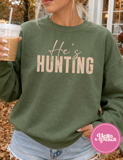 He's Hunting Crewneck