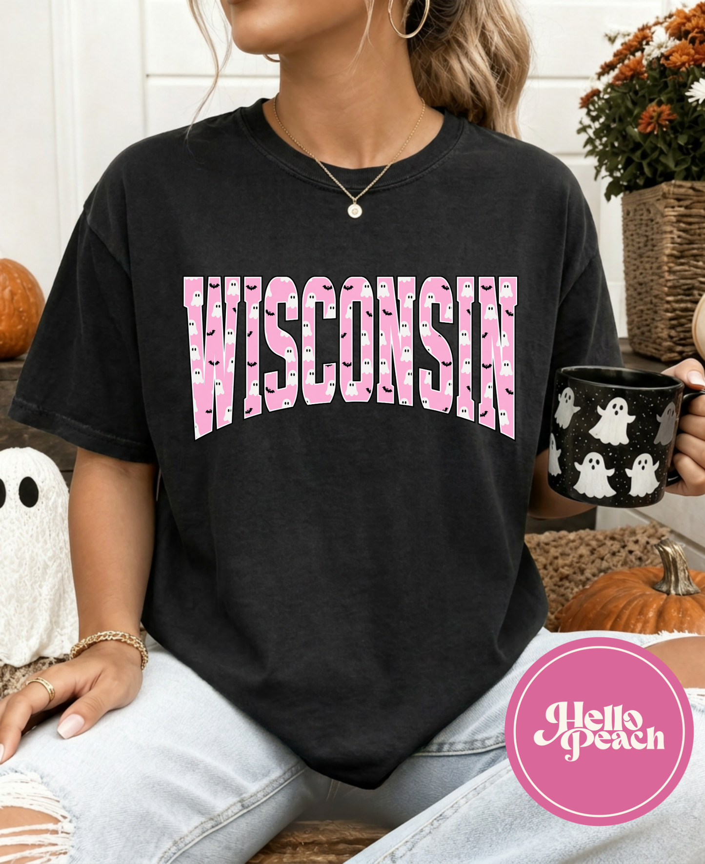 Pink Ghost Wisconsin Tee
