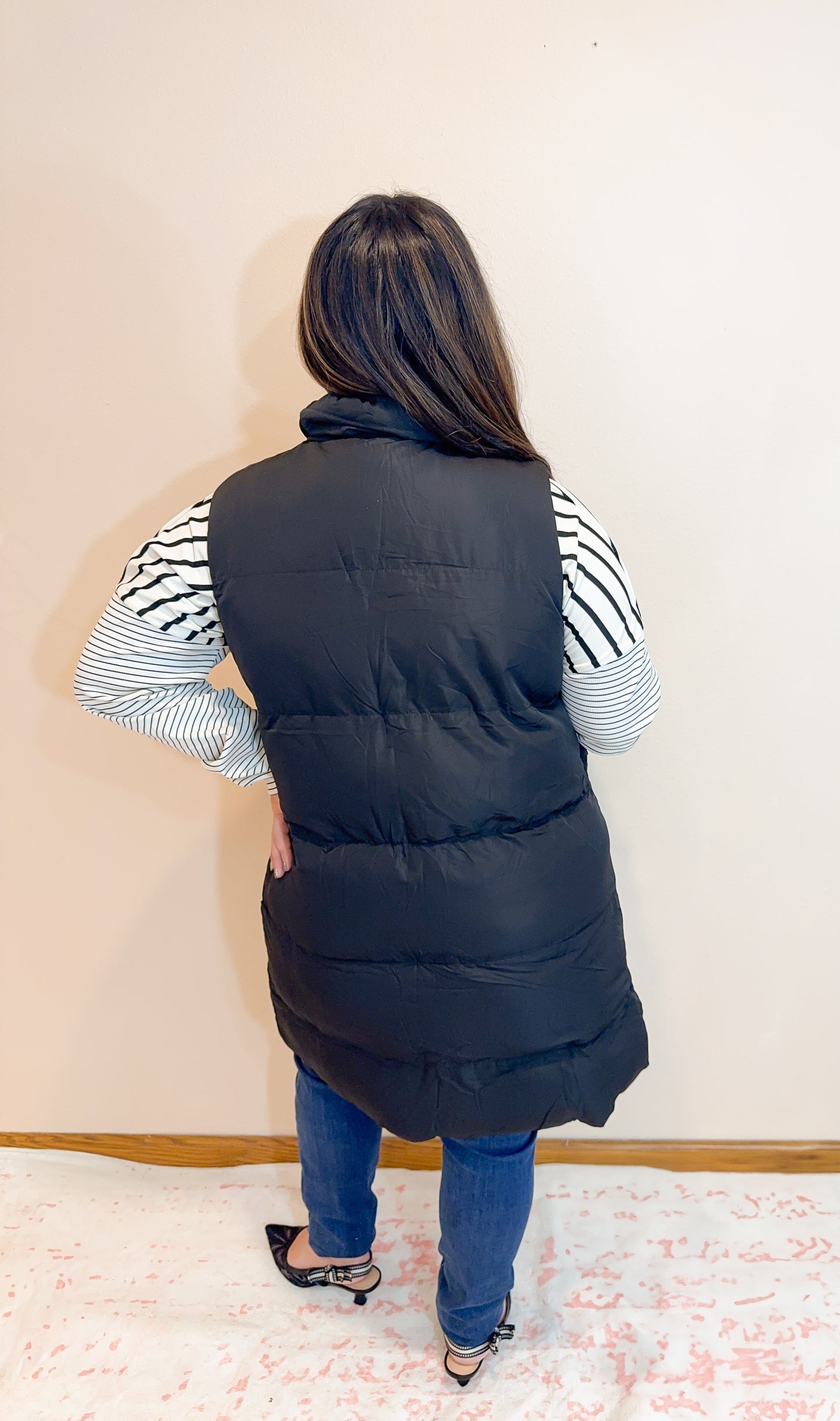 Cold and Calculated Longline Puffer Vest