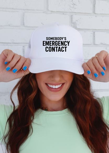 Emergency Contact Trucker Hat