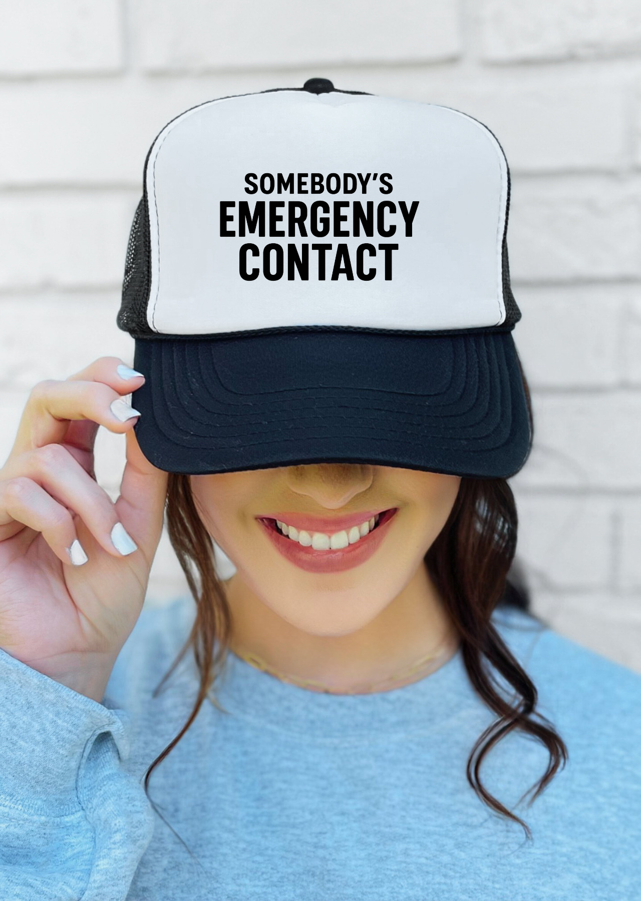 Emergency Contact Trucker Hat