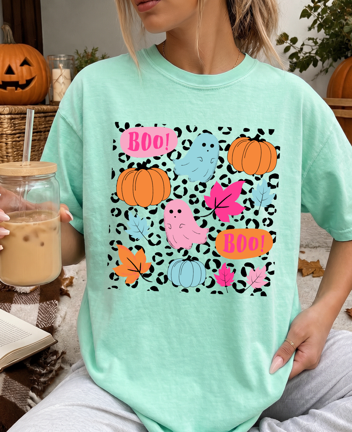 Colorful Fall Ghosts Tee