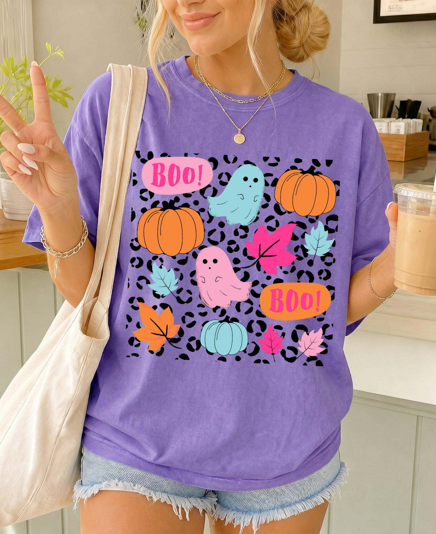 Colorful Fall Ghosts Tee