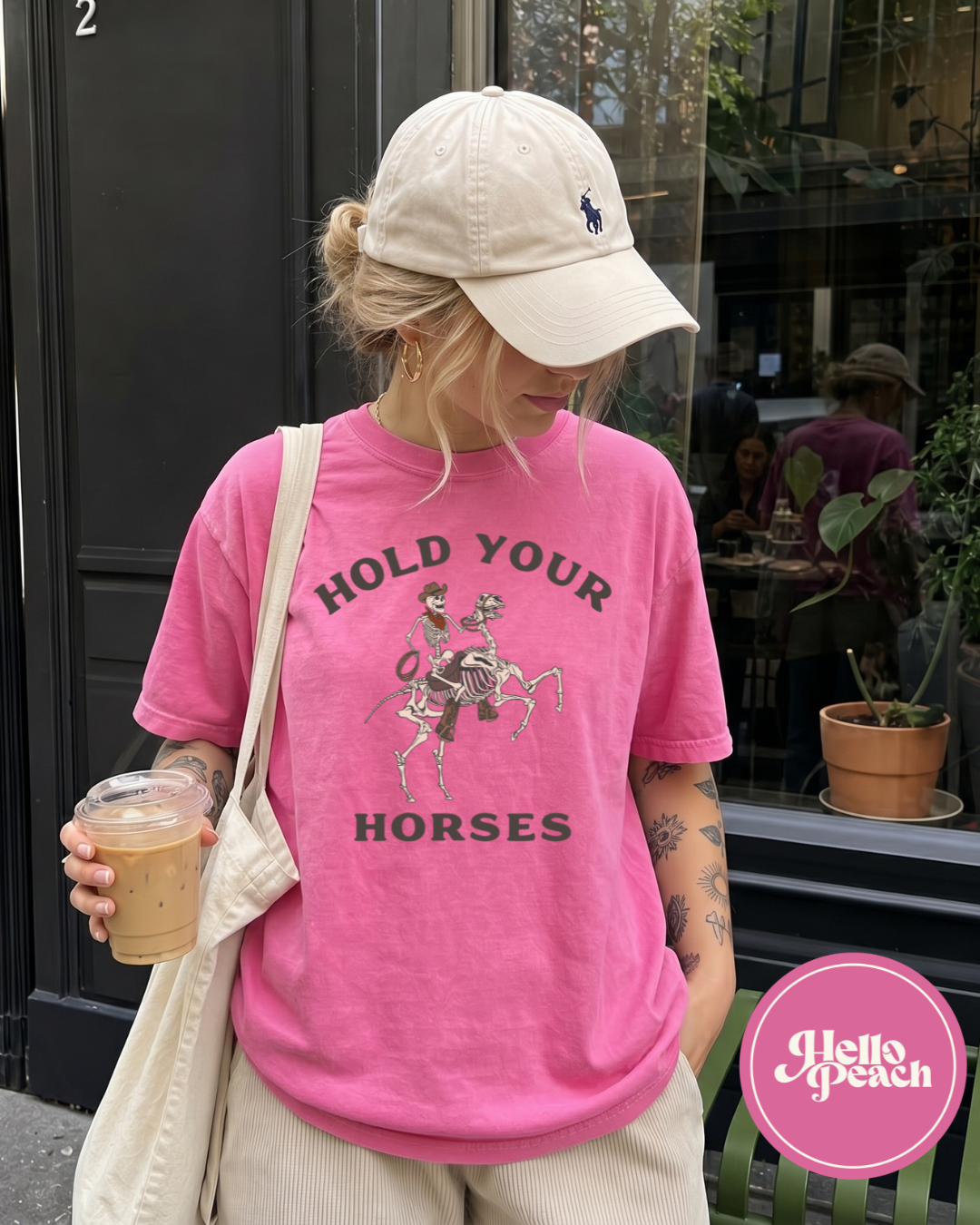 Hold Your Skeleton Horses Tee