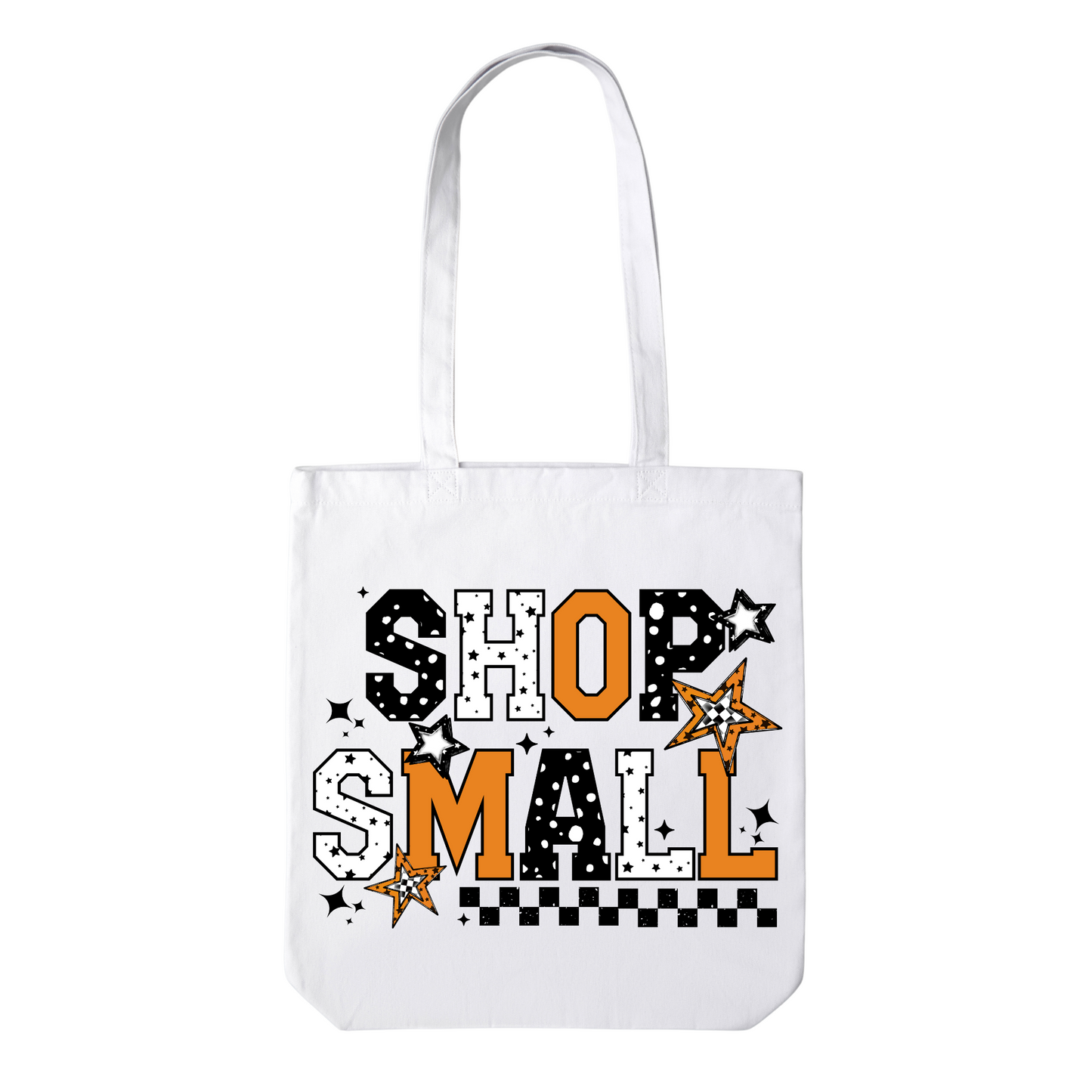 Shop Small Orange & Black Tote Bag