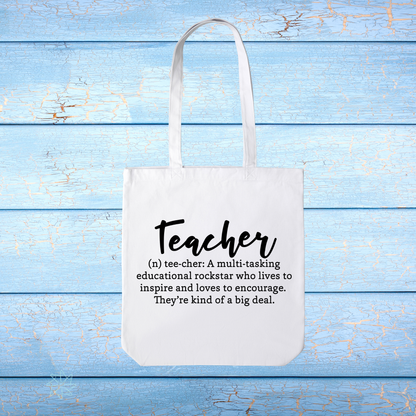 Teacher Definition Tote Bag