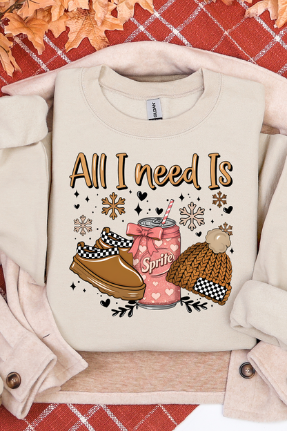 All I Need Is a Clear Drink & The Basics Sweatshirt