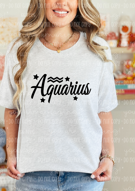 Aquarius Zodiac Sign Tee