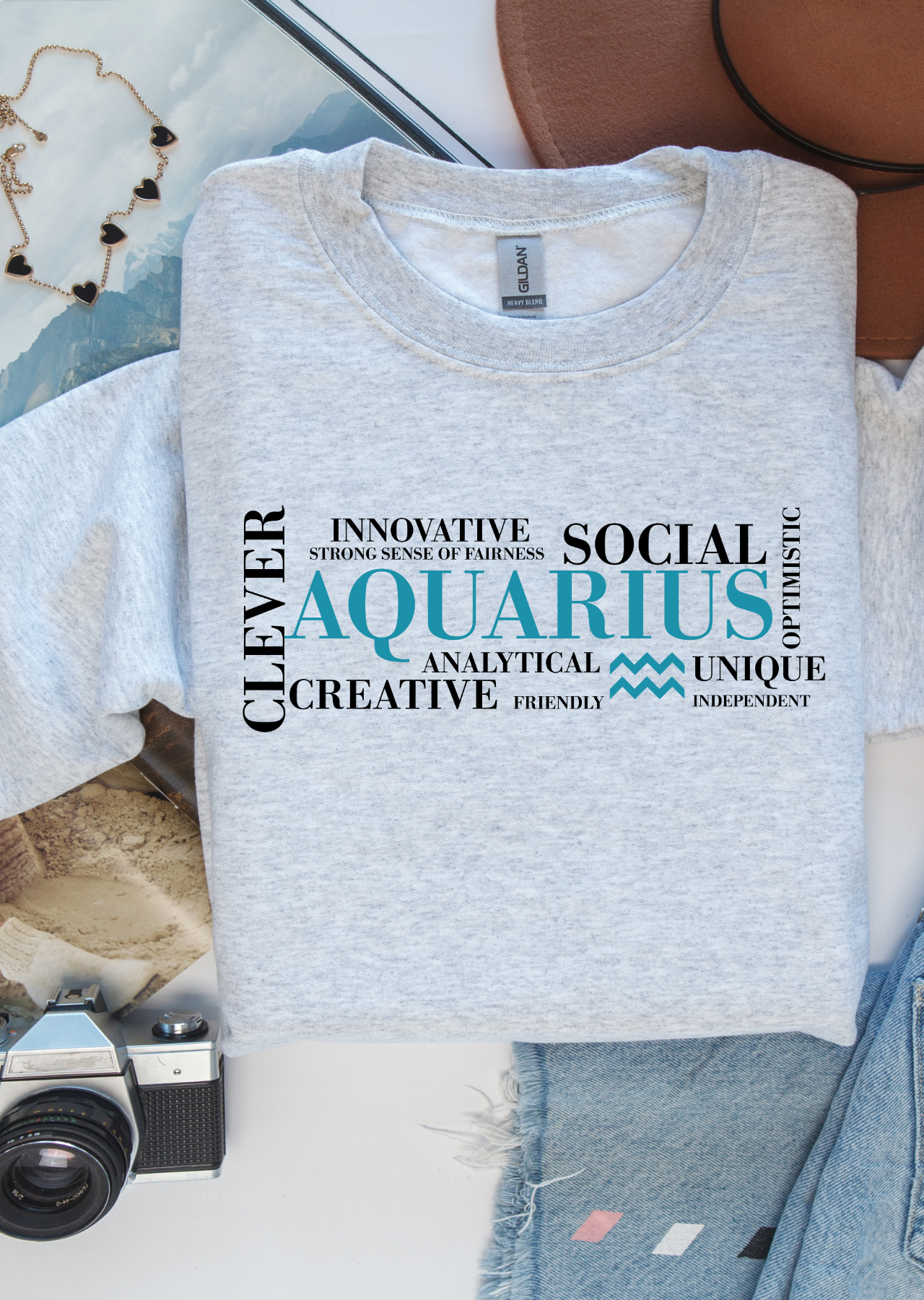 Aquarius Zodiac Tee – Creative, Clever & Unapologetically Unique