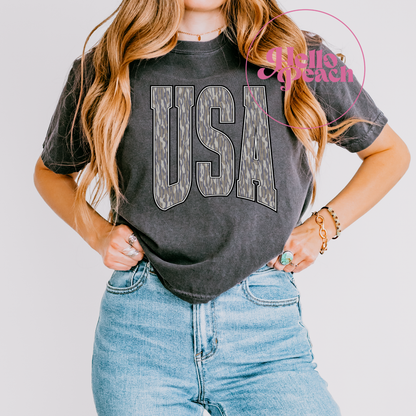 Camo USA Tee