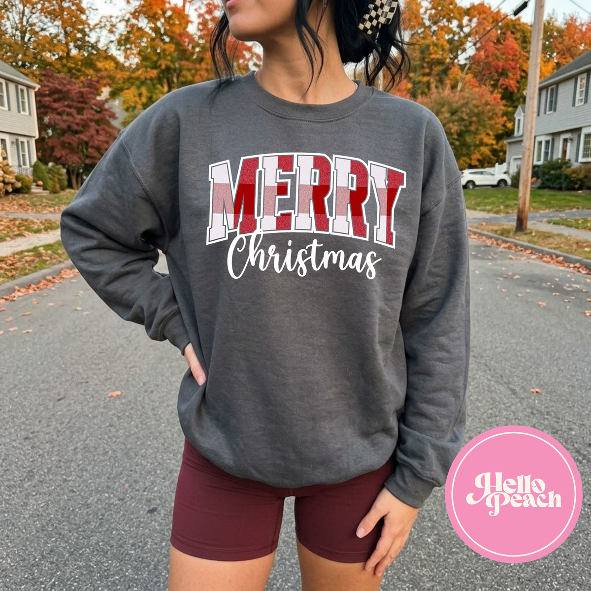 Plaid Merry Christmas Crewneck
