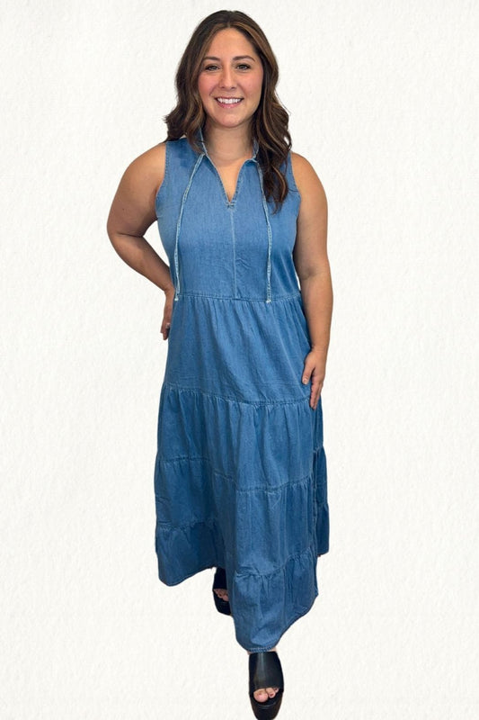 Perfect Choice Denim Maxi Dress