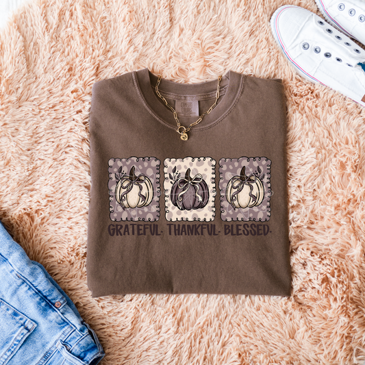 Grateful Thankful Pumpkin Tee