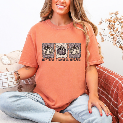 Grateful Thankful Pumpkin Tee