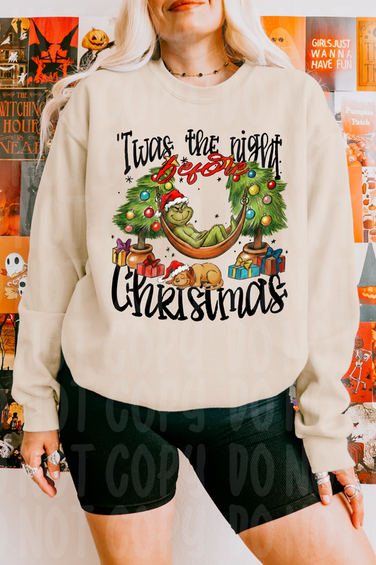 Green Guy Night Before Christmas Sweatshirt