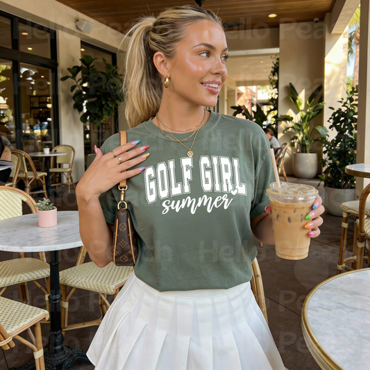 Golf Girl Summer Tee Or Sweatshirt