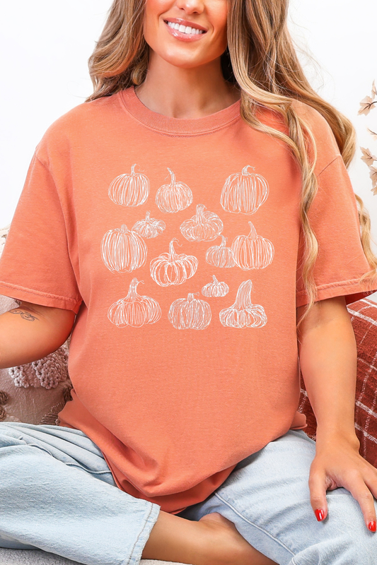 Handrawn Pumpkin Patch Tee