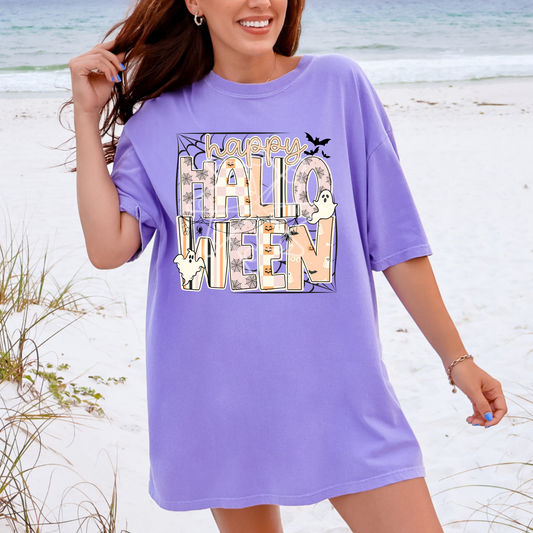 Happy Halloween Quiltwork Tee