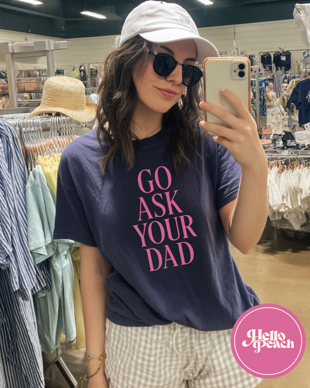 Go Ask Your Dad Tee - Pink
