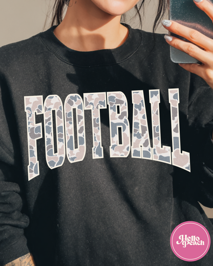 Light Duck Camo Football Crewneck