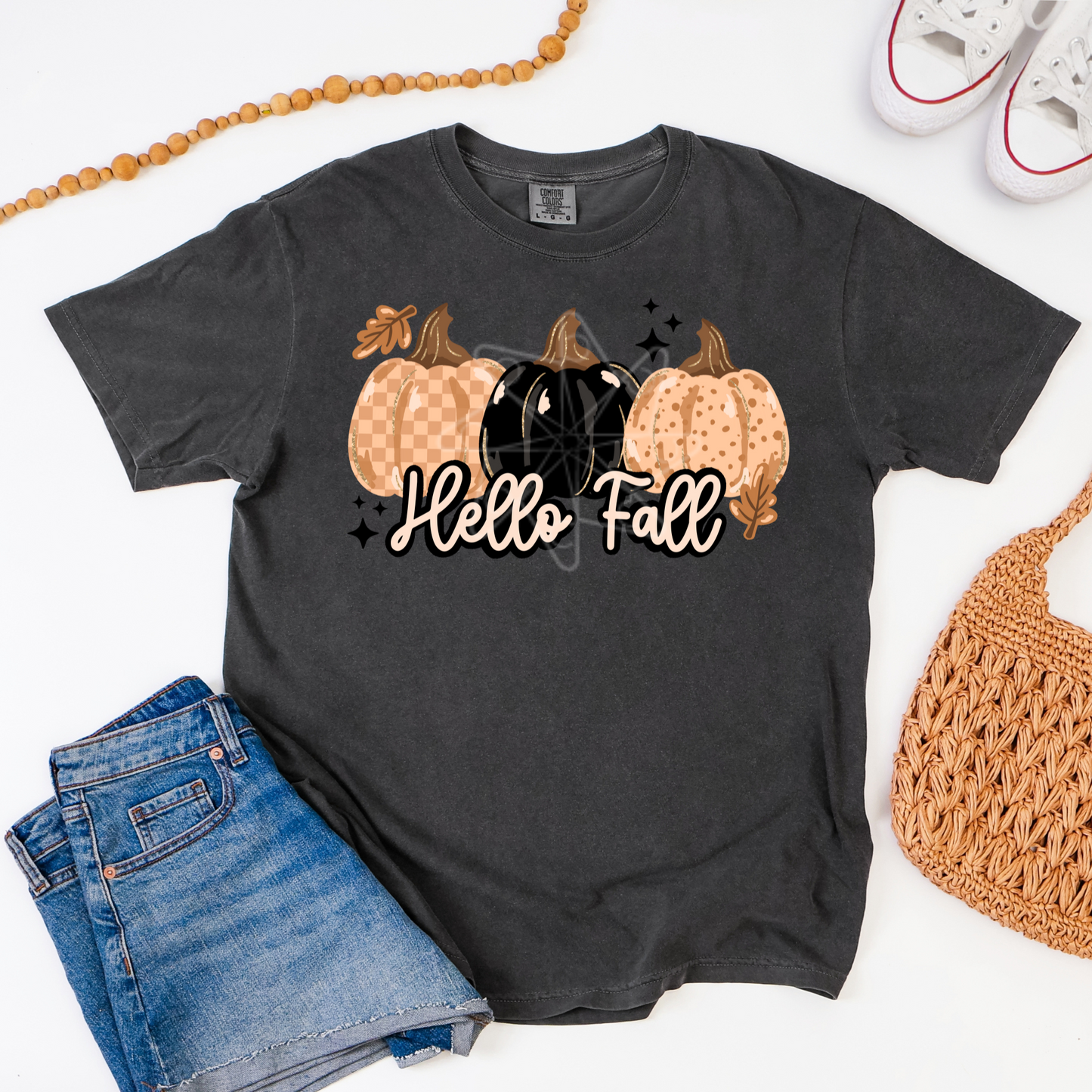 Hello Fall Pumpkin Trio Tee