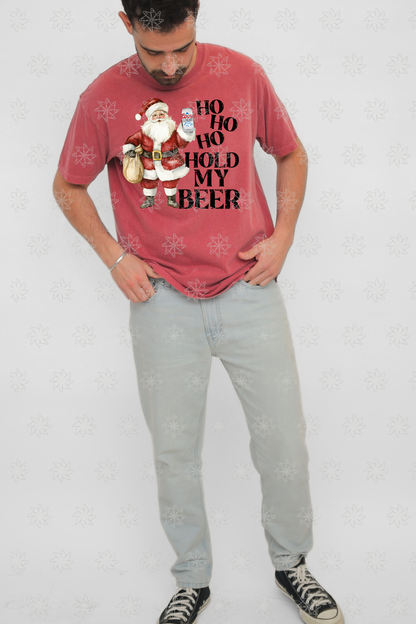 Ho Ho Ho Hold My Beer Tee