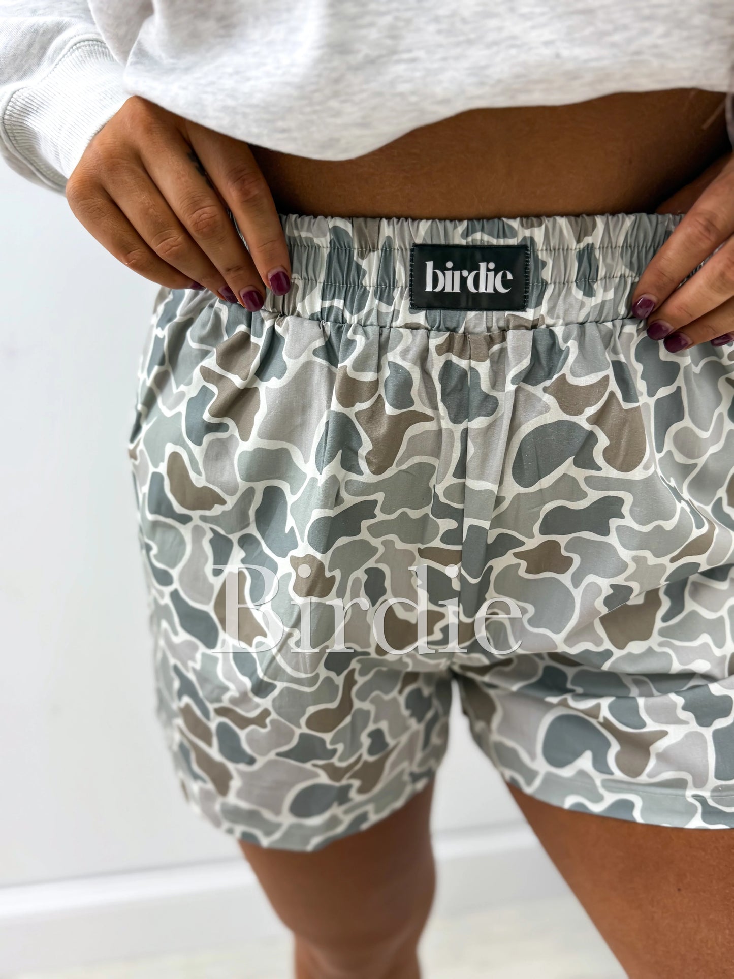 Boxer Shorts in Sage Green Duck Camo