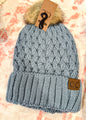 C.C Beanie With Puff - Winter Mint