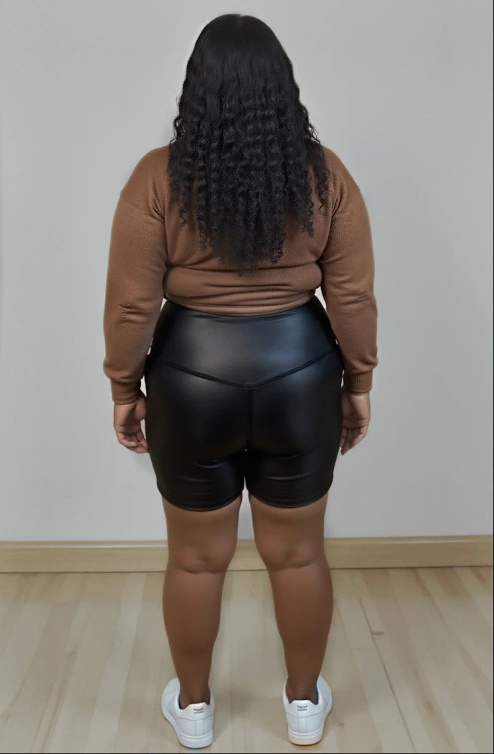 PRE-ORDER Lainey Leather Suck & Tuck Biker Shorts