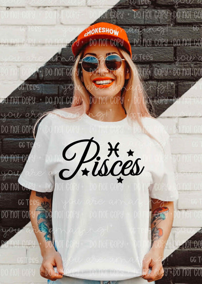 Pisces Zodiac Sign Tee