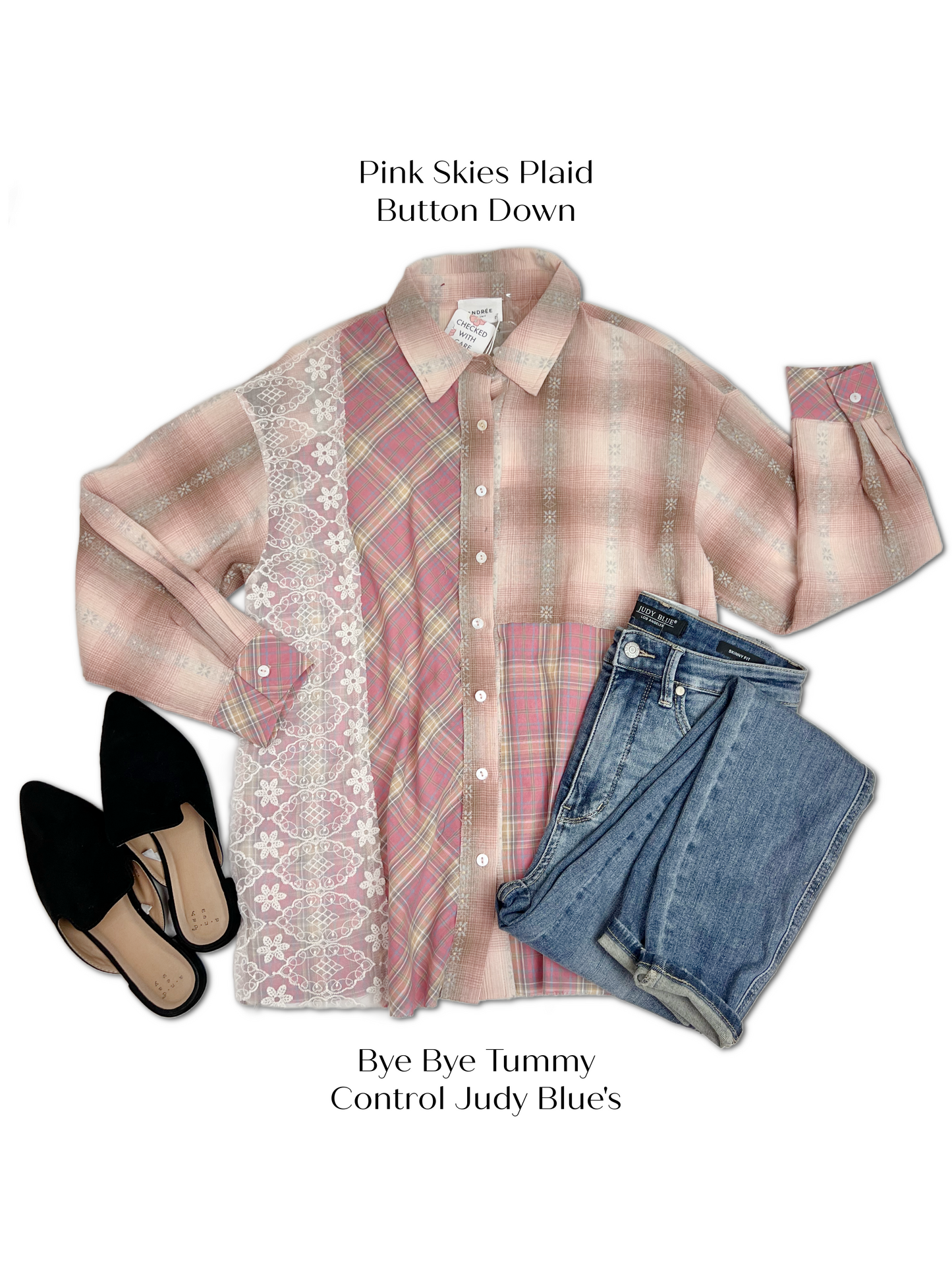 Pink Skies - Plaid Button Down 1