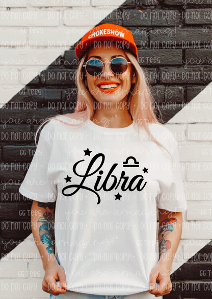 Libra Zodiac Sign Tee