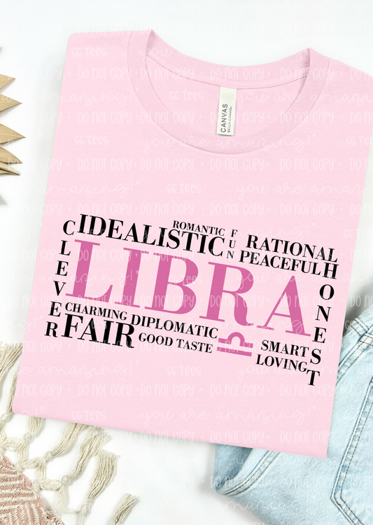 Libra Zodiac Tee – Clever, Fair, Honeset