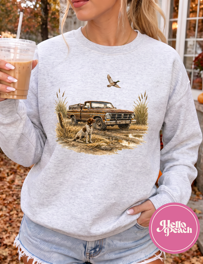 Retro Truck Good Boy Crewneck
