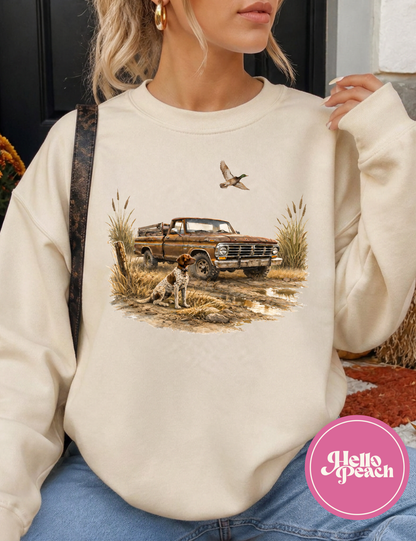 Retro Truck Good Boy Crewneck