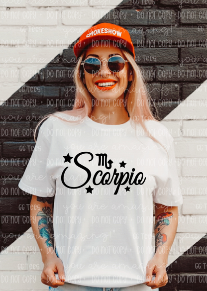 Scorpio Zodiac Sign Tee