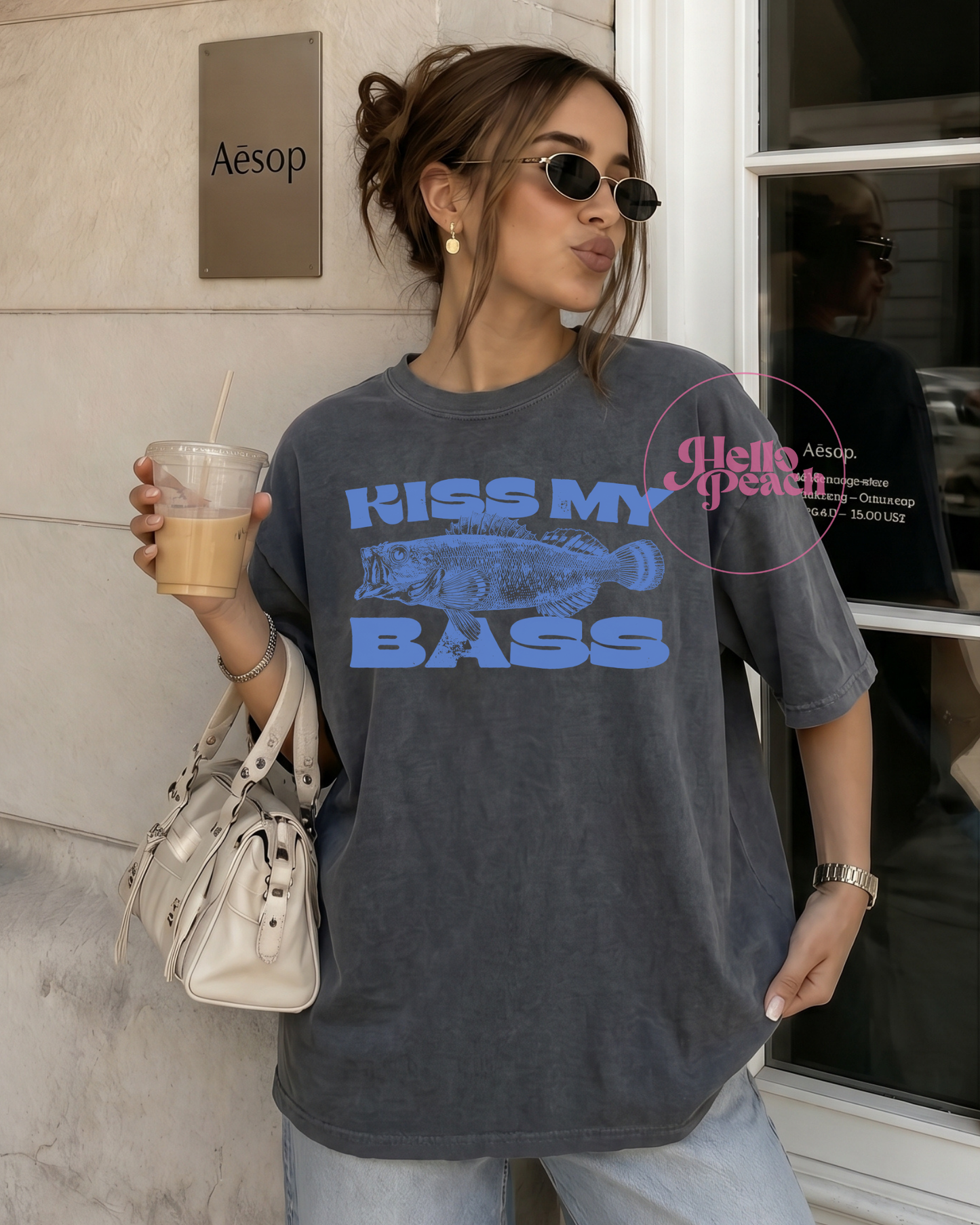 Kiss My Bass Tee (Blue)