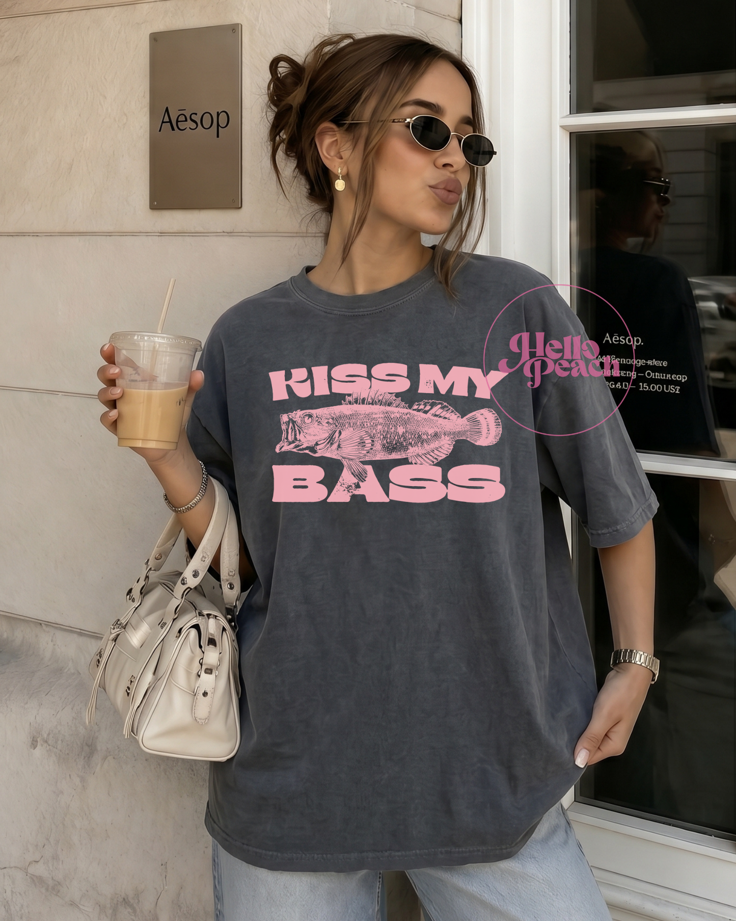 Kiss My Bass Tee (Pink)