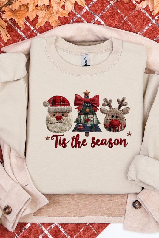 Tis The Season Faux Yarn Sweatshirt